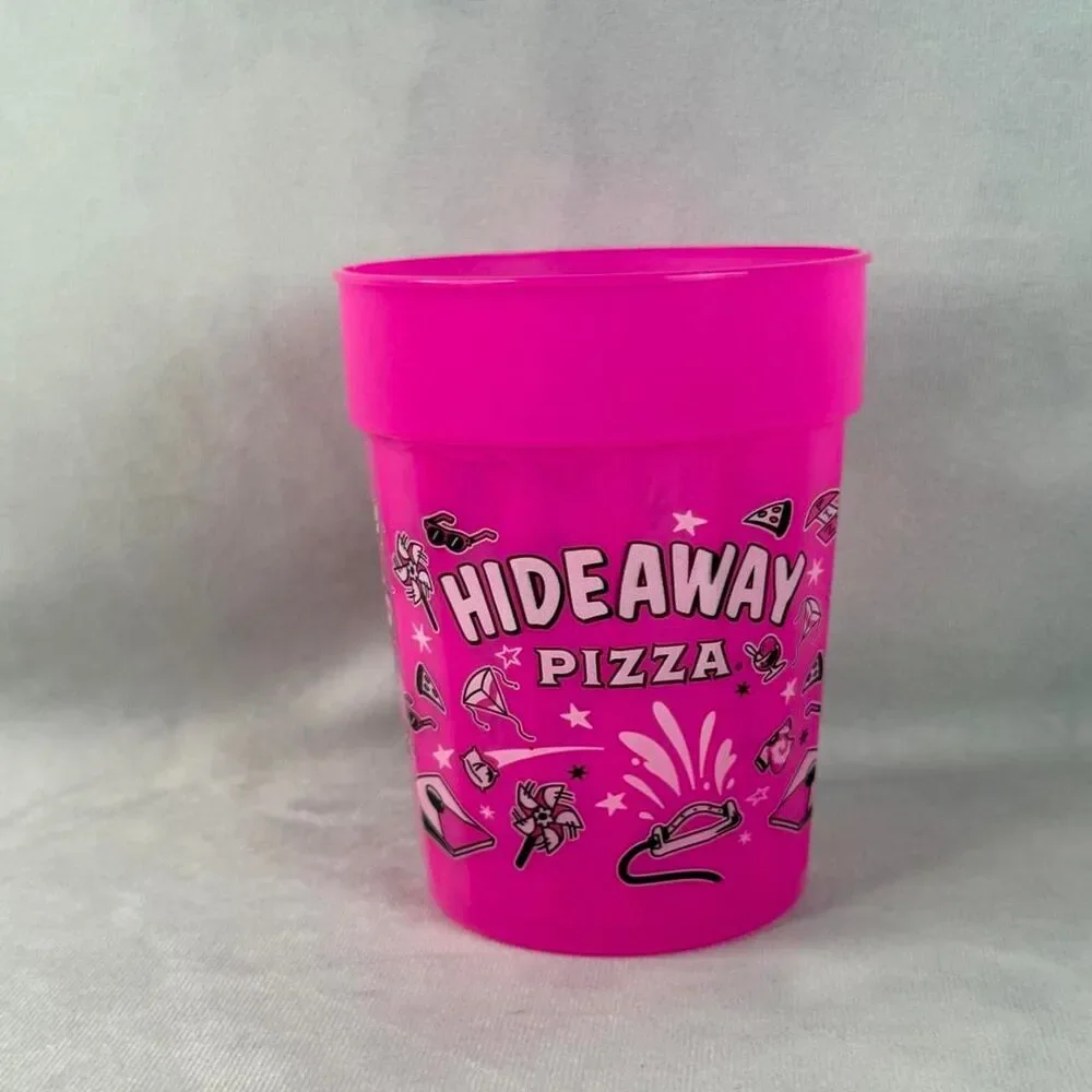 Pink 1990s Hideaway Pizza cup